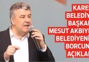 Karesi Belediyesi’nin Borcunu Açıkladı