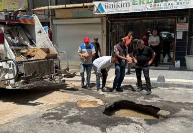 Erdek’te Yeni Yapılan Yol Çöktü