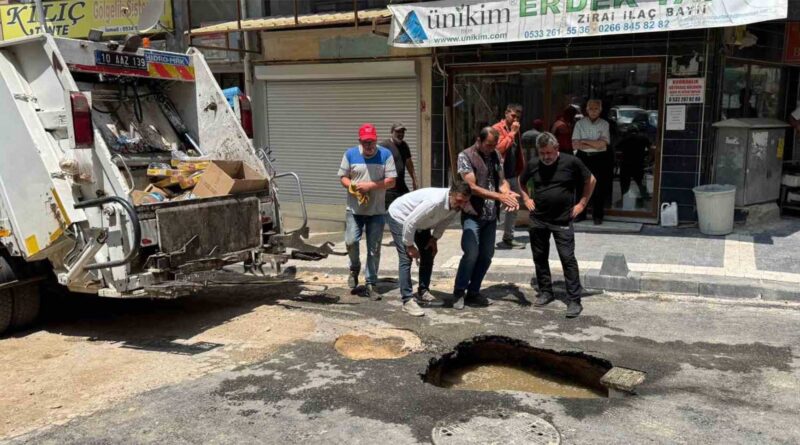 Erdek’te Yeni Yapılan Yol Çöktü