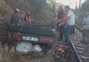 Otomobil Şarampolden Tren Yoluna Uçtu